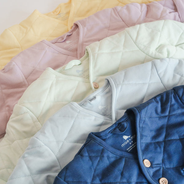 Chamarra Acolchada en color Azul Cielo - ropa organica para bebe - Mae & Mini