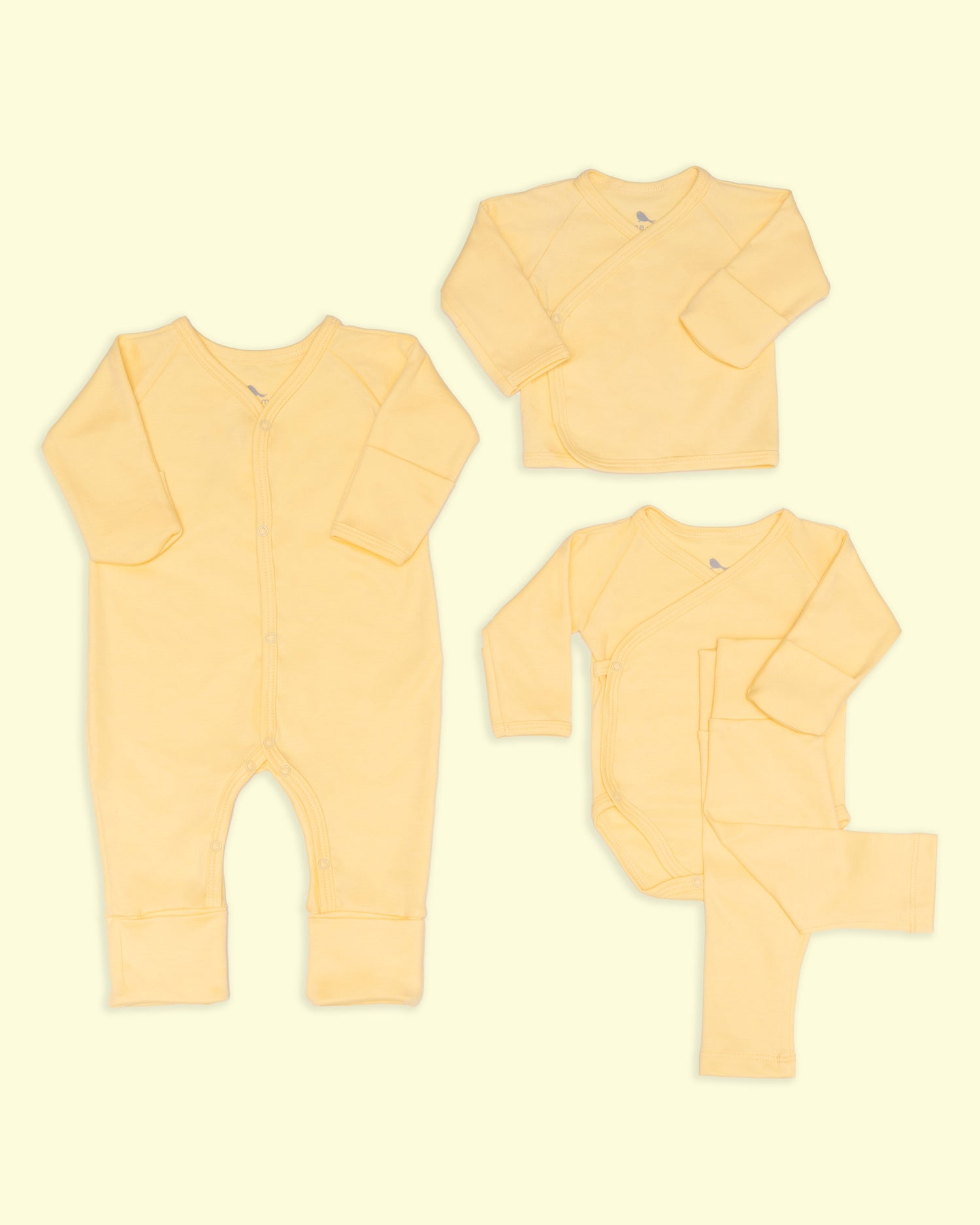 Set Esenciales en color Amarillo Bebé - set de regalo para bebe