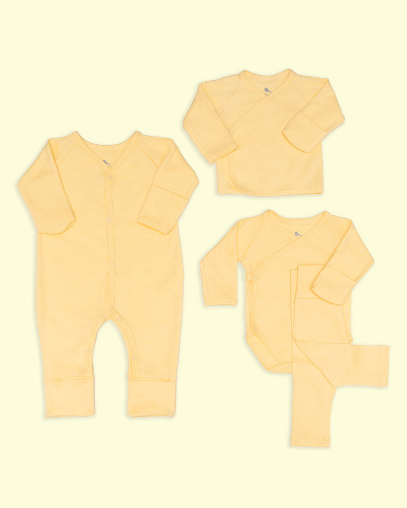[mm-color:Amarillo Bebé] Set Esenciales en color Amarillo Bebé - set de regalo para bebe