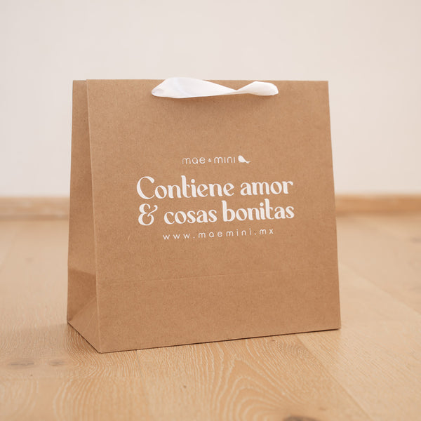 Bolsa de Regalo en color Pequeña - empaque de regalo para bebe - Mae & Mini