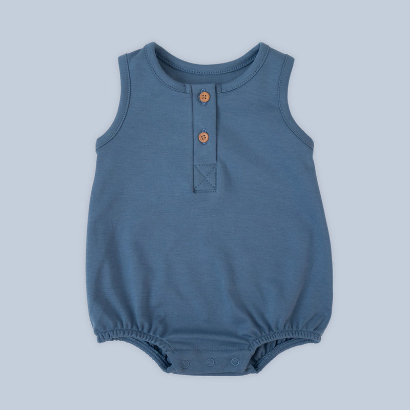 Pañalero de Botones en color Azul Cielo - body para bebe