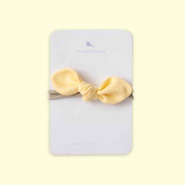Mini Moñito Amarillo Bebe - algodon pima certificado GOTS - Mae & Mini