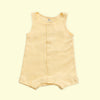 Overol Corto Amarillo Bebe - algodon pima certificado GOTS