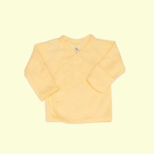 Top Cruzado Amarillo Bebe - algodon pima certificado GOTS - Mae & Mini