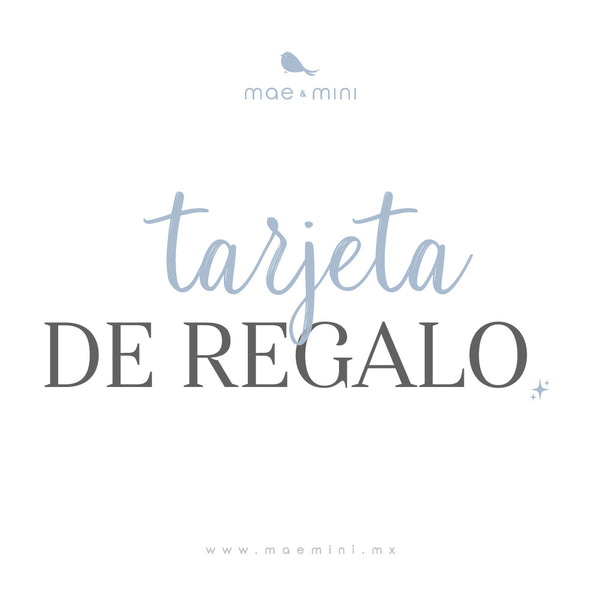 Tarjeta de Regalo de algodon pima organico para bebe - Mae & Mini - Mae & Mini