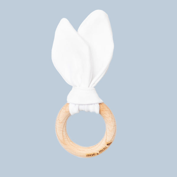 Mordedera Orejitas en color Blanco Nube - accesorio para bebe - Mae & Mini