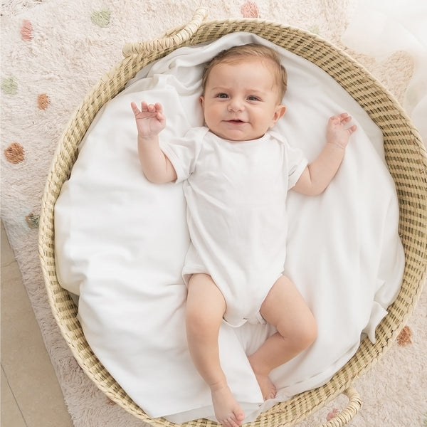 Set de Tres Pañaleros en Blanco Nube - ropa organica para bebe - Mae & Mini