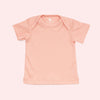 Playerita Manga Corta en Rosa Bebe - ropa organica para bebe